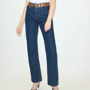 RE/DONE 70s High Rise Stove Pipe Straight Leg Button Fly Jean--NWT—26